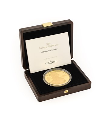 Lot 274 - Jersey, Gold Proof £10 (5oz) 2005 (.999 gold,...