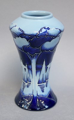 Lot 324 - A Modern Moorcroft Vase, Yachts at Moonlight...