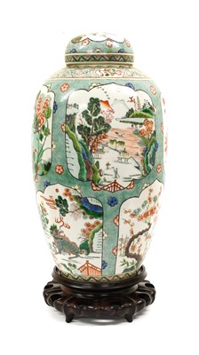 Lot 138 - A Chinese Porcelain Vase and Cover, in Kangxi...