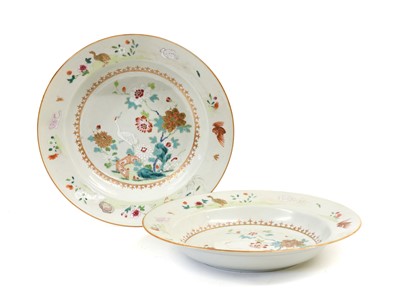 Lot 133 - A Pair of Chinese Porcelain Soup Plates,...