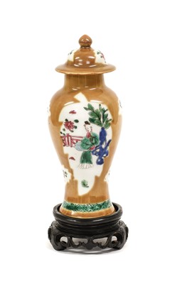Lot 134 - A Chinese Porcelain Vase and Cover, mid 18th...