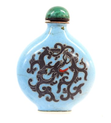 Lot 117 - A Chinese Cloisonne Enamel Snuff Bottle, 19th...