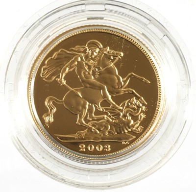 Lot 322 - Elizabeth, Proof Sovereign 2003, obv....