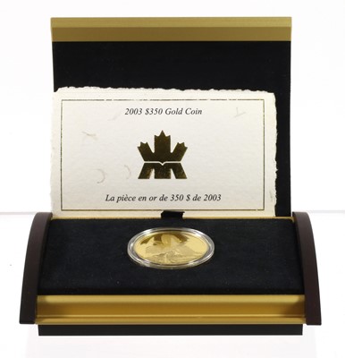 Lot 365 - Canada, Gold Proof $350 2003 (.999 gold, 34mm,...