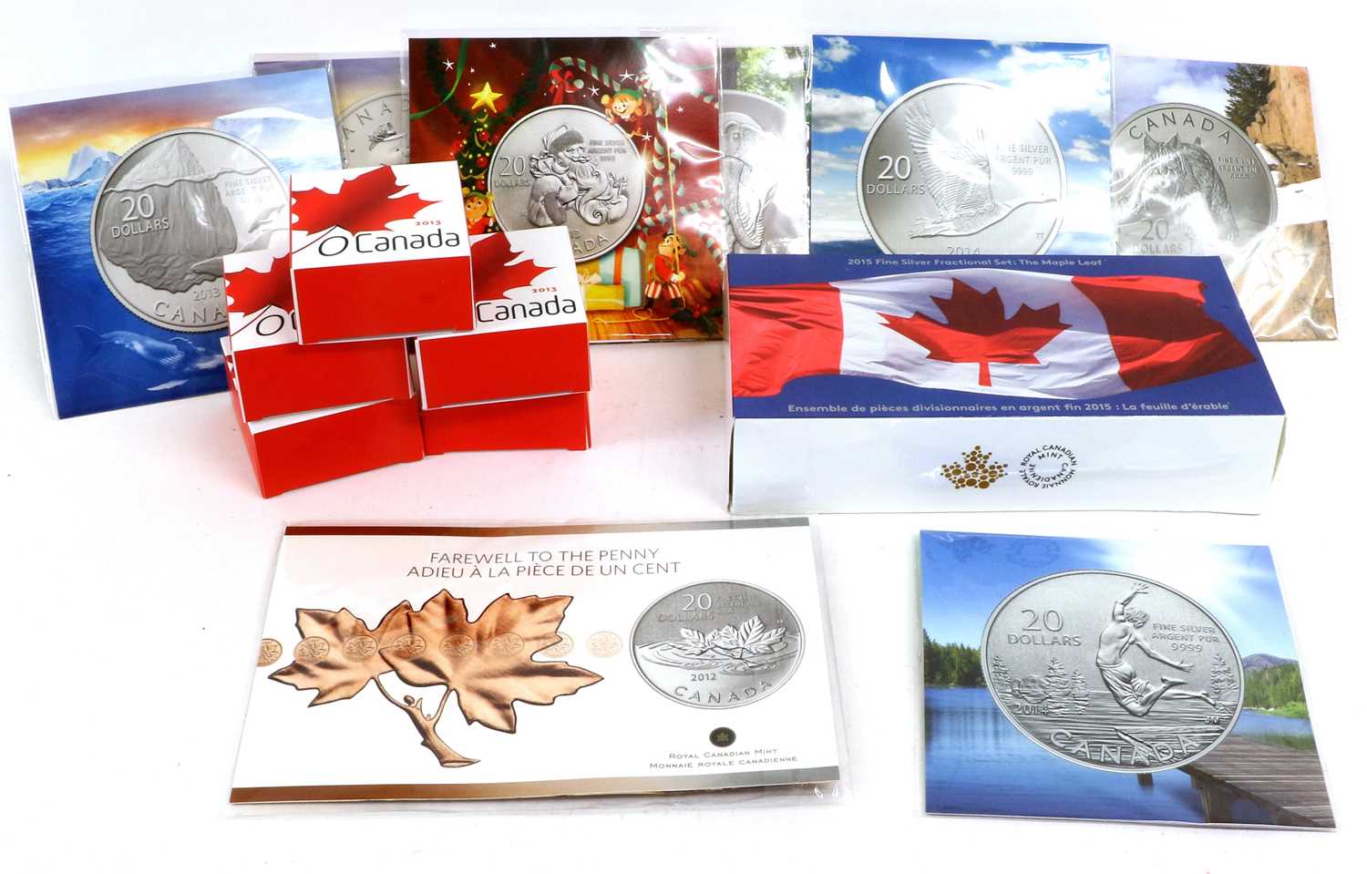 Lot 215 - 15 x Canada, Silver Coins & Sets, comprising: '...