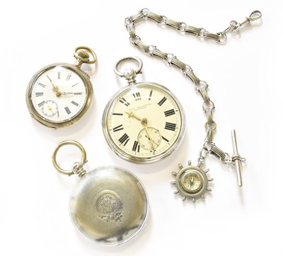 Lot 85 - Two Silver Pocket Watches, Another Pocket...