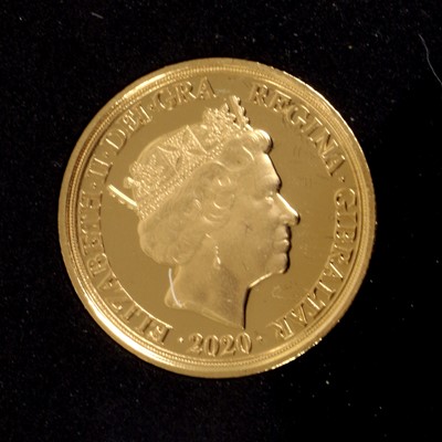 Lot 379 - Gibraltar, Gold Proof Sovereign 2020, rev....