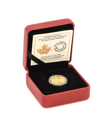 Lot 242 - Canada, Gold Proof $10 2018 (.999 gold, 20mm,...