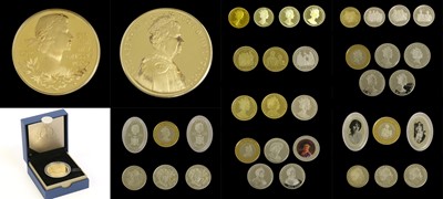 Lot 399 - 18x Mixed Silver Proof Commemorative Crowns,...