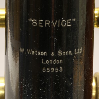 Lot 133 - W Watson Service Microscope