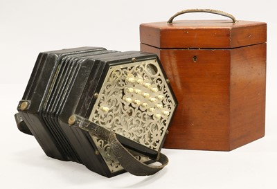 Lot 51 - Lachenal & Co Anglo System Concertina