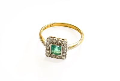 Lot 6 - An Emerald and Diamond Cluster Ring, the...