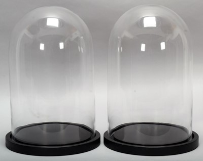 Lot 289 - Glass Domes: A Pair of Circular Glass Domes,...