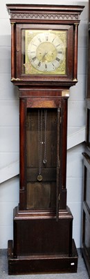 Lot 1401 - An Oak Thirty Hour Longcase Clock, 12" square...