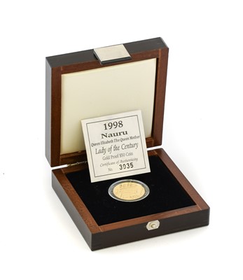 Lot 279 - Nauru, Gold Proof $50 1998 (.585 gold, 25mm, 7....