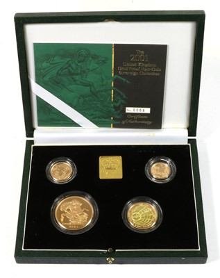 Lot 465 - UK Gold Proof Sovereign Collection 2001,...