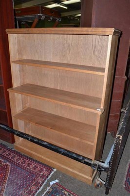 Lot 639 - A blonde oak open bookcase