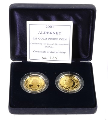 Lot 358 - Alderney & Guernsey, Gold Proof £25 2-Coin Set...