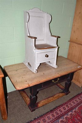 Lot 641 - A child's rocking chair and a pine coffee table (2)