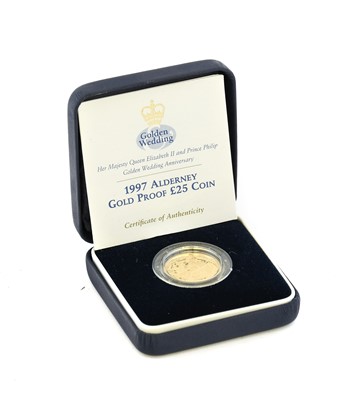 Lot 224 - Alderney, Gold Proof £25 1997 (.999 gold, 22mm,...