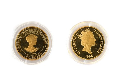 Lot 234 - 2 x 14ct Gold Proof Coins, (.583, 25mm, 7.77g)...