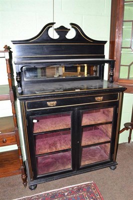 Lot 646 - Victorian ebonised glazed chiffonier