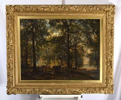 Lot 1022 - Herbert Royle (1870-1958) "Timber hauling in...