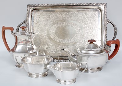 Lot 173 - A Four-Piece George VI Silver Tea-Service, by...