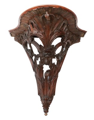 Lot 299 - A Victorian Carved Walnut Rococo-Style Wall...