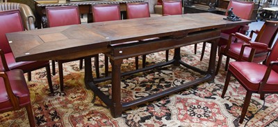 Lot 1354 - A Draw Leaf Refectory Table, composed of 18th...