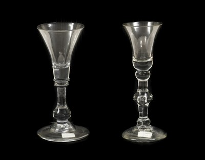 Lot 3 - A Wine Glass, circa 1720, the trumpet bowl...