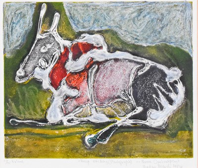 Lot 1032 - Bruce Onobrakpeya (b.1932) Nigerian "Erline"...