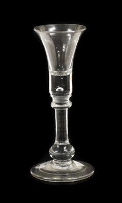 Lot 6 - A Wine Glass, circa 1730, the trumpet bowl...