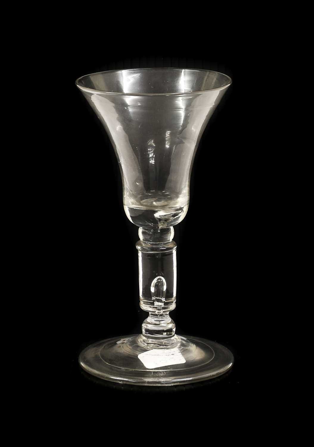 Lot 8 - A Wine Glass, circa 1730, the bell-shaped bowl...