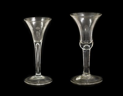 Lot 10 - A Wine Glass, circa 1740, the bell-shaped bowl...