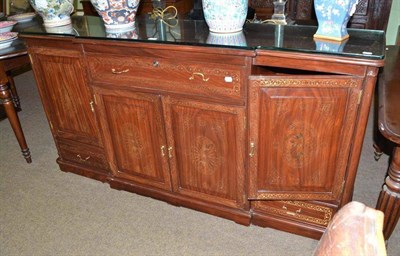 Lot 659 - Indian brass inlaid sideboard