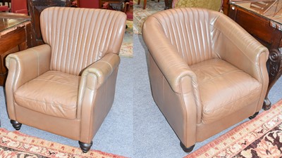 Lot 1351 - Two Natuzzi Leather Chairs