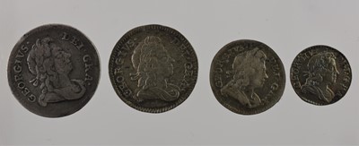 Lot 424 - George I, Maundy Set 1727, comprising 4d, 3d,...