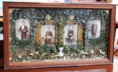 Lot 1212 - A Late Victorian Memorial Diorama, well...