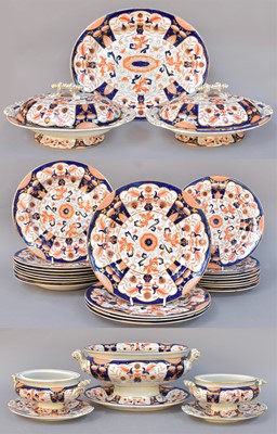 Lot 294 - An A. Bros Ironstone Part Dinner Service, 19th...