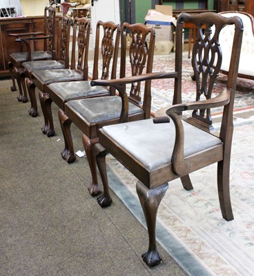 Lot 1188 - A Set of Six Georgian Mahogany Dining Chairs,...