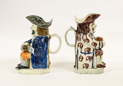 Lot 66 - A Prattware Toby Jug, circa 1800, of...