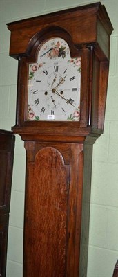 Lot 664 - An oak eight day longcase clock, dial bearing inscription Jas Duncan Oldmeldram