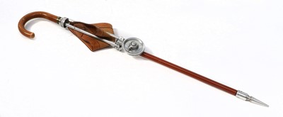 Lot 2222 - Hermés Shooting Stick with curved wooden...