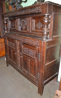 Lot 665 - Oak court cupboard