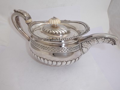 Lot 2172 - A Five-Piece Russian Silver Tea and Coffee-Service