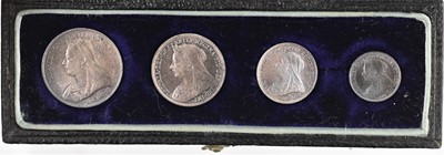 Lot 433 - Victoria, Maundy Set 1901, 4 coins comprising...