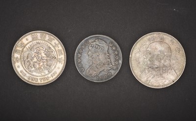 Lot 122 - 3x World Silver Coins, to include: USA,...