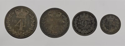 Lot 428 - William IV, Maundy Set 1835, 4 coins...