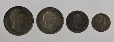 Lot 428 - William IV, Maundy Set 1835, 4 coins...